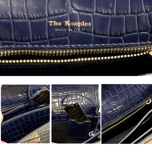 The Kooples Emily Croc-Embossed Leather Mini Crossbody Small NWT gold hardware - Picture 2 of 16